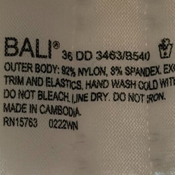 TWO Beauty by Bali Comfort Revolution Foam Wirefree Bras 36DD 1 Black & 1 White - Picture 5 of 14